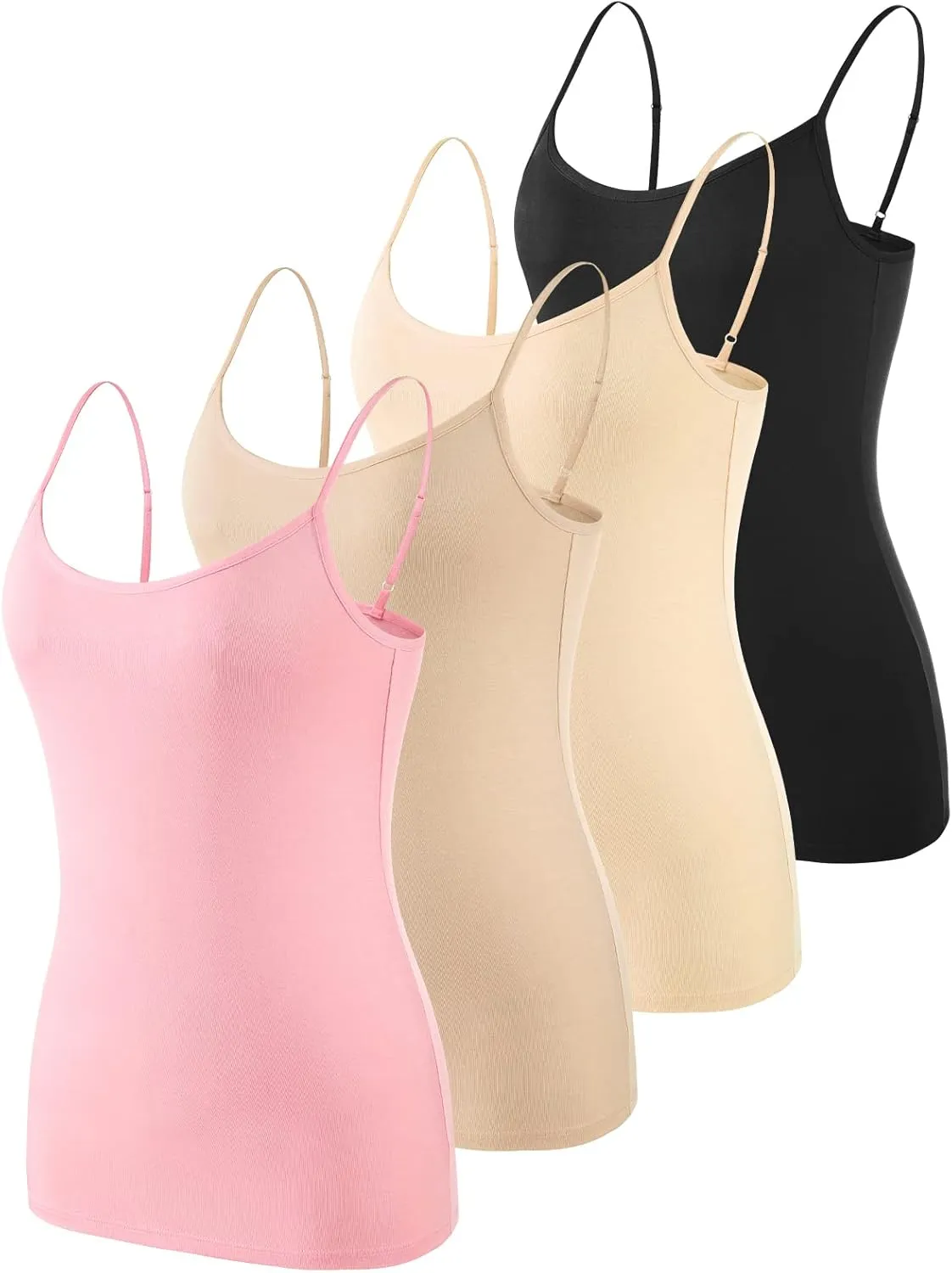 Vislivin Women's Basic Solid Camisole Adjustable Spaghetti Strap Tank Top