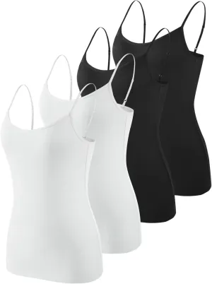 Vislivin Women's Basic Solid Camisole Adjustable Spaghetti Strap Tank Top