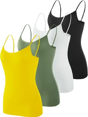 Vislivin Women's Basic Solid Camisole Adjustable Spaghetti Strap Tank Top