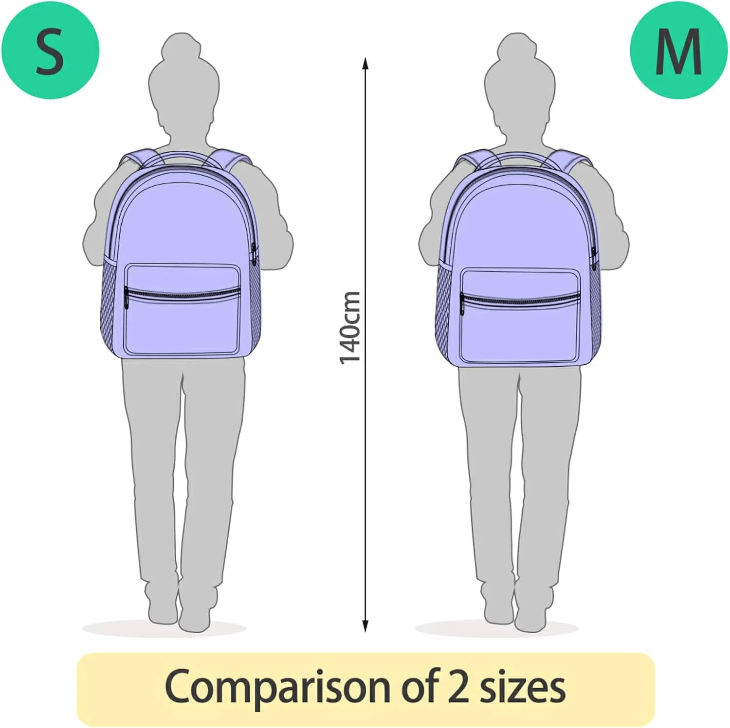 Wamika Purple Butterfly Backpack for Girls Cute Kawaii Kids School Backpacks Book Bag Daypack