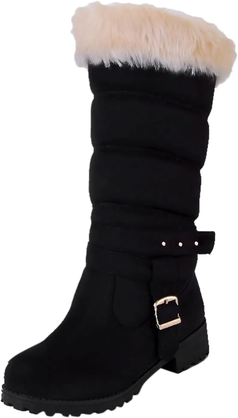 Waterproof Winter Boots Women Zipper Womens Non Slip Waterproof Snow Boots Women's Winter Boots Size 9 Wide Width Zapatos Para La Nieve De Mujer De Hule Botas De Invierno Para Mujeres