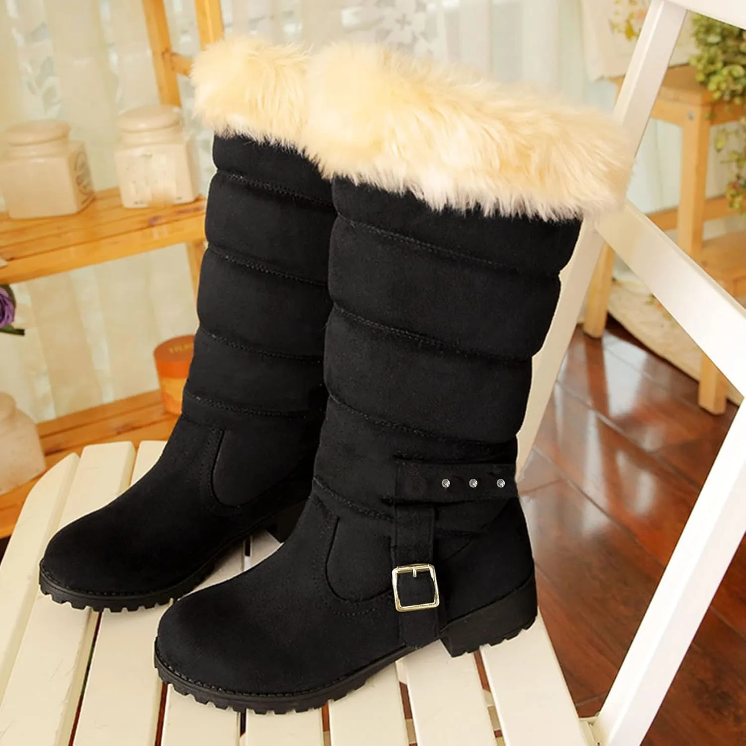 Waterproof Winter Boots Women Zipper Womens Non Slip Waterproof Snow Boots Women's Winter Boots Size 9 Wide Width Zapatos Para La Nieve De Mujer De Hule Botas De Invierno Para Mujeres