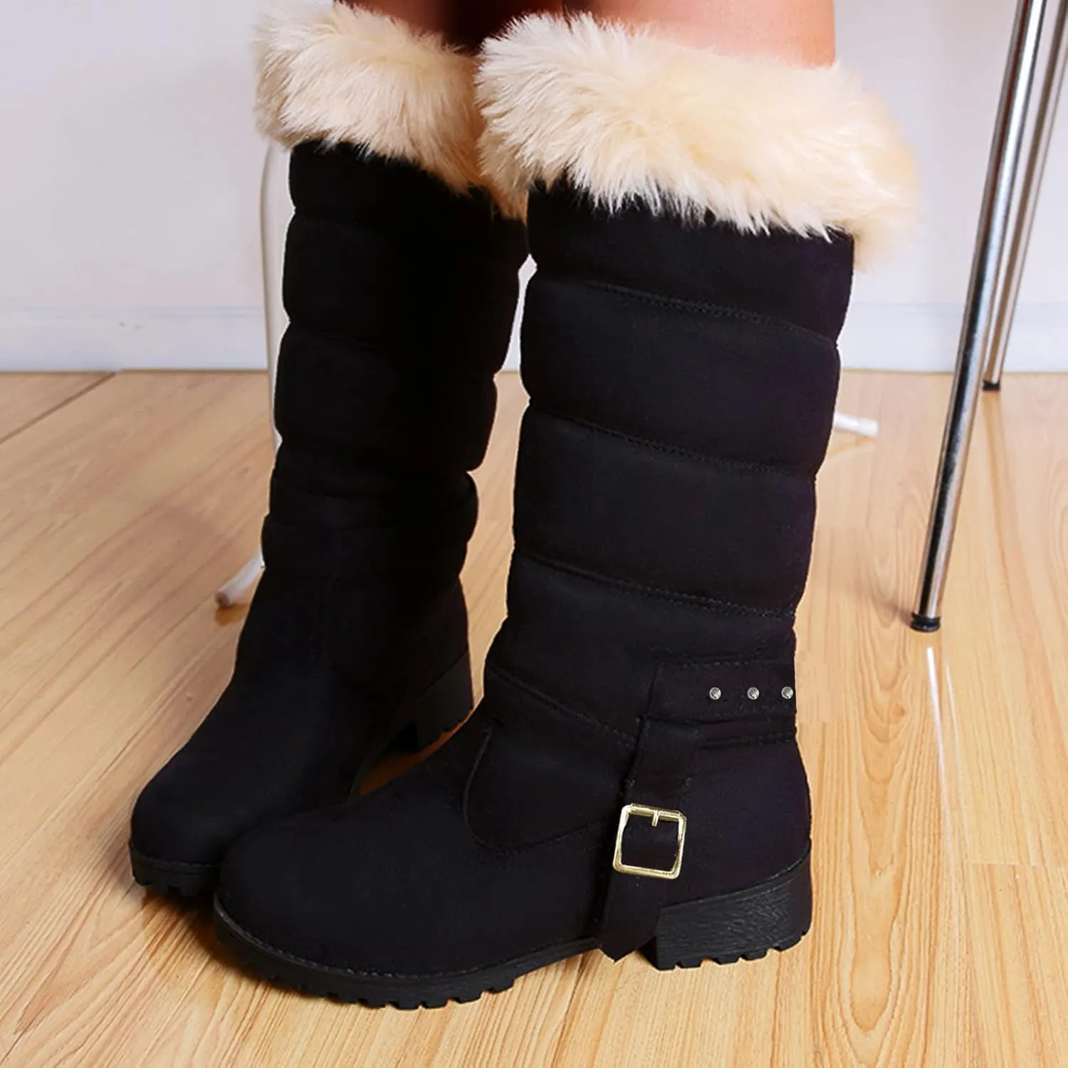 Waterproof Winter Boots Women Zipper Womens Non Slip Waterproof Snow Boots Women's Winter Boots Size 9 Wide Width Zapatos Para La Nieve De Mujer De Hule Botas De Invierno Para Mujeres