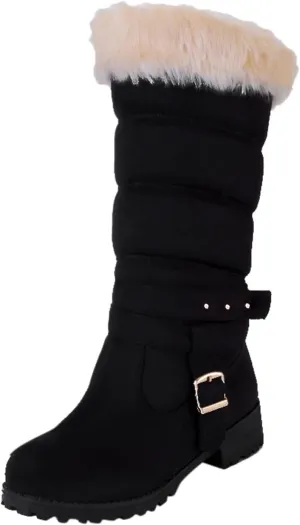 Waterproof Winter Boots Women Zipper Womens Non Slip Waterproof Snow Boots Women's Winter Boots Size 9 Wide Width Zapatos Para La Nieve De Mujer De Hule Botas De Invierno Para Mujeres