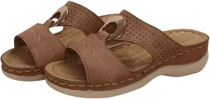Wedge Sandals for Women Comfortable Platform Slip on Shoes Sandals Dressy Summer Orthopedic Open Toe Thick Soled Ortho Supportive Arch Wedge Slingback Slippers Beach Travel Cute Going Out Slipper