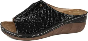 Wedge Sandals for Women Summer Comfortable Espadrilles Slippers with Arch Support Open Toe Platform Wedges Slides Sandals Unisex Skidproof Indoor Slipper