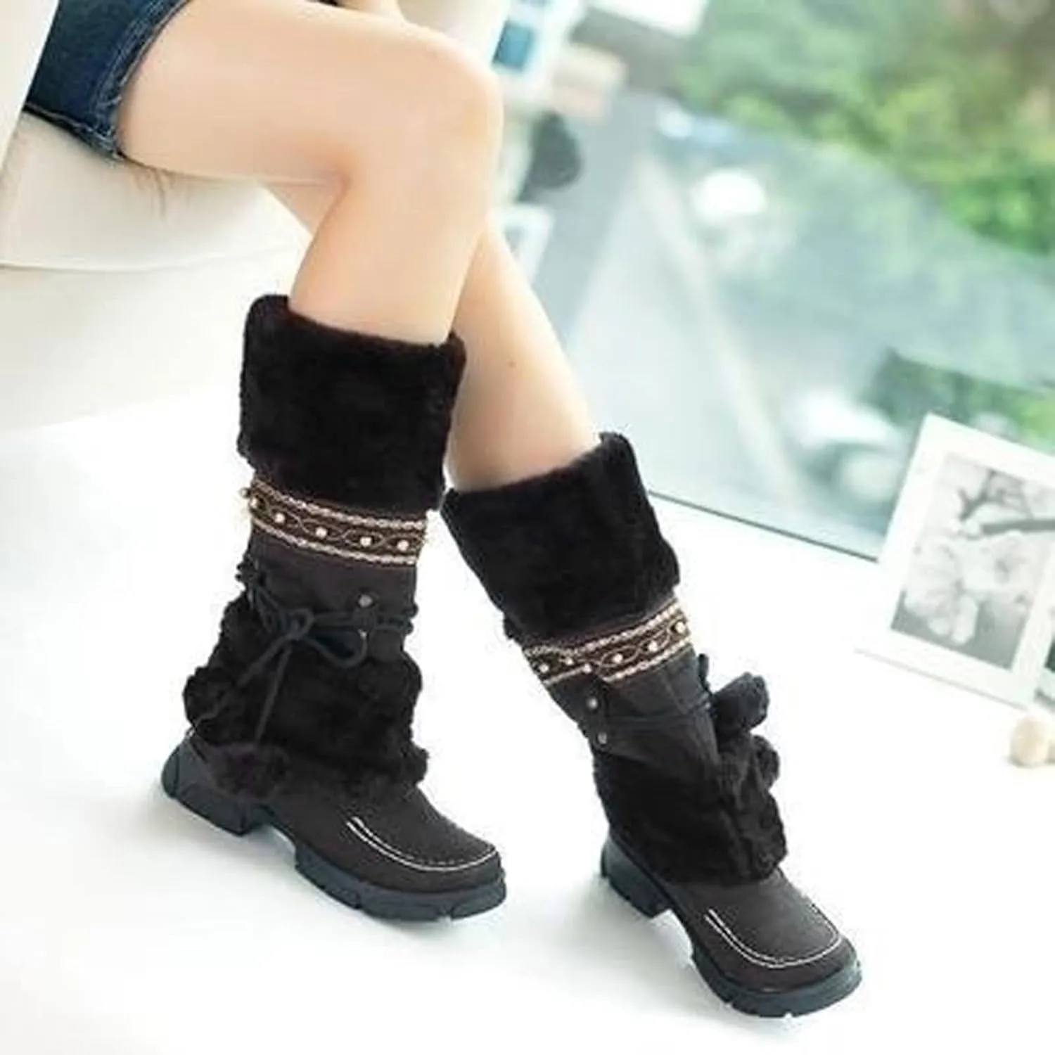Winter Boots for Women Waterproof Thermal Women Snow Boots Size 8 Winter Boots for Women Snow Waterproof Womens Waterproof Hiking Boots Wide Width Botas Invierno Mujer Negras