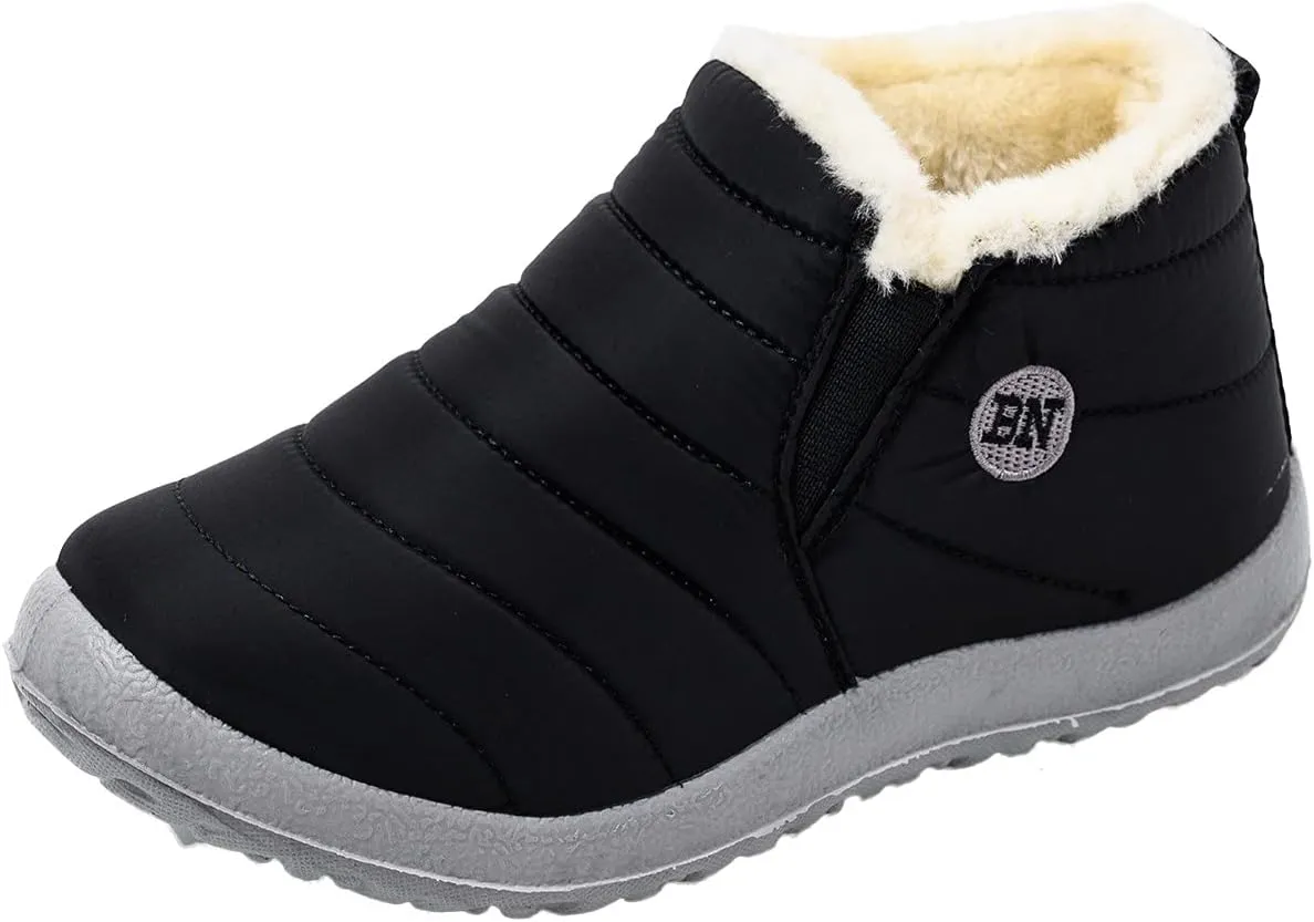 Winter Snow Boots for Women Plush Lined Warm Ankle Booties Outdoor Anti-Slip Waterproof Comfortable Short Boot