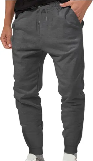 wodceeke Summer Pants for Men Loose Comfy Tapered Trousers Elastic Waist Casual Breathable Running Workout Trousers Slacks