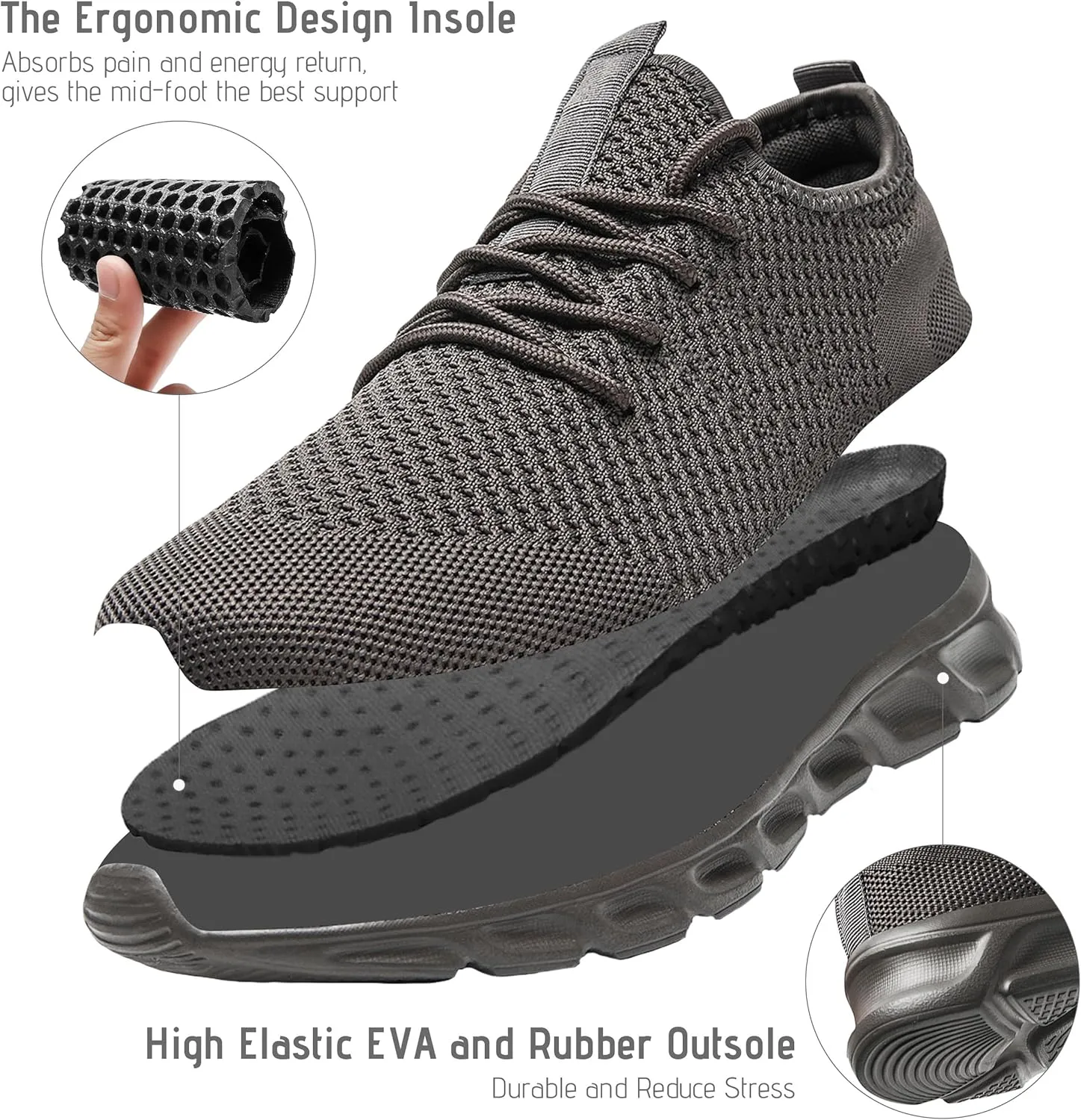 Women & Mens Running Shoes Tennis Walking Gym Lightweight Workout Slip on Athletic Fashion Sneakers Breathable Sport Jogging Hiking Casual Shoe