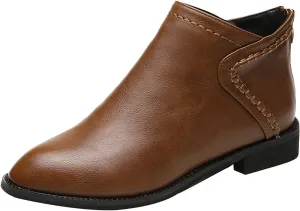 Women Ankle Boots Flat Booties for Women Arch Support Boots for Women Non Slip Boots for Women Womens Ankle Boots Flat Low Heel Booties White Ankle Cowgirl Boots for Women