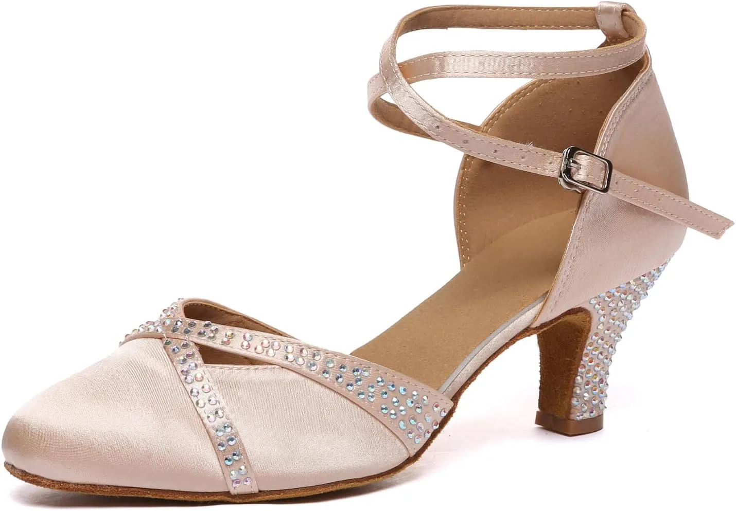 Women Ballroom Dance Shoes Closed Toe Waltz Modern Dancing Shoes Latin Salsa Performance Party, Model YC-D51