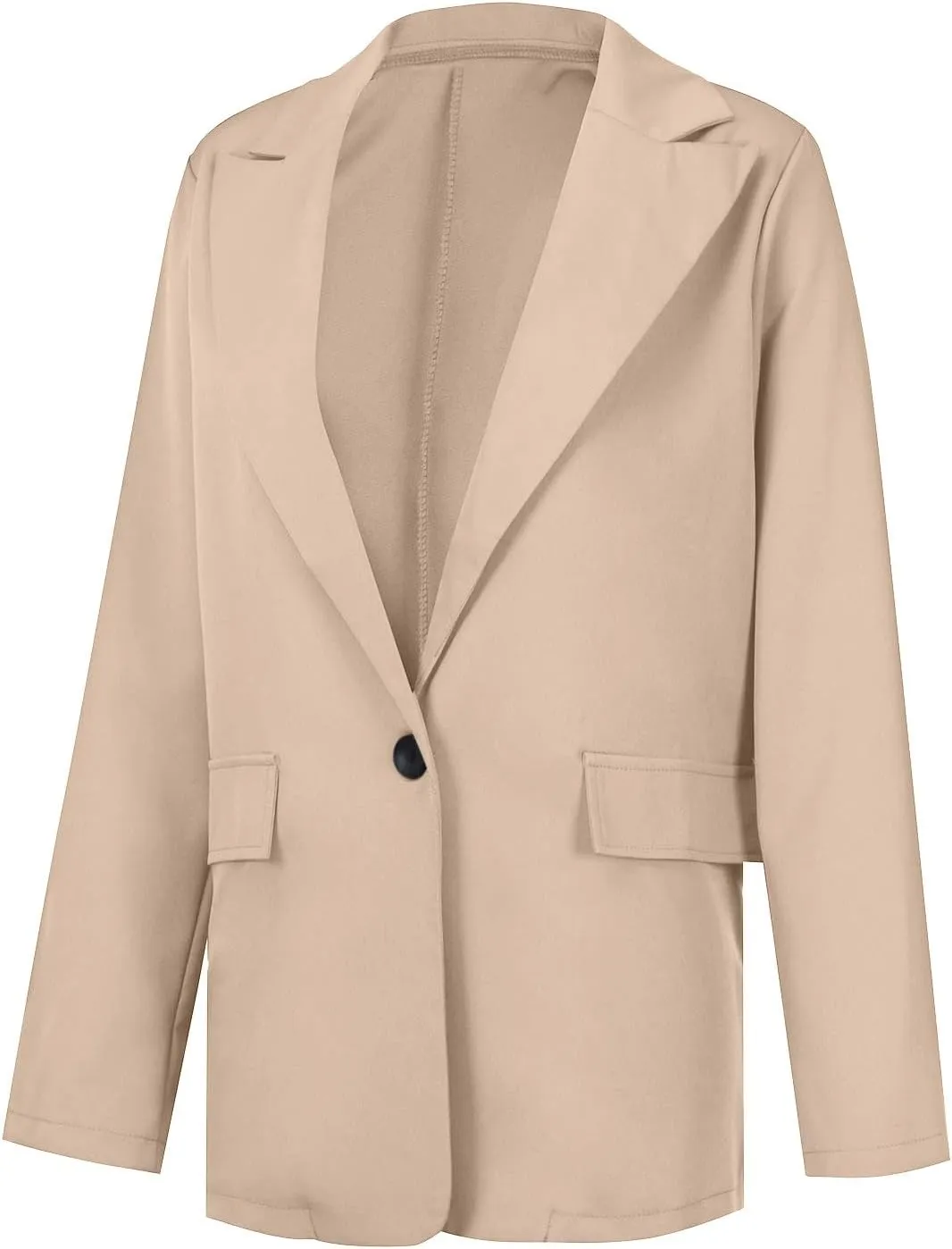 Women Lapel Work Office Blazers Long Sleeve Business Suit Jackets Casual Double Breasted Blazer Coat with Pocket