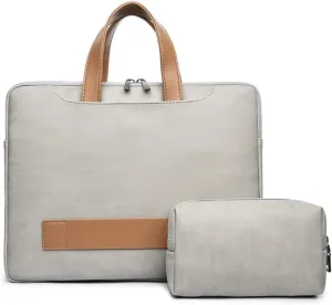 Women Laptop Bag PU Leather Notebook Case Carrying Briefcase Men Handbags Shoulder Sleeve Bag