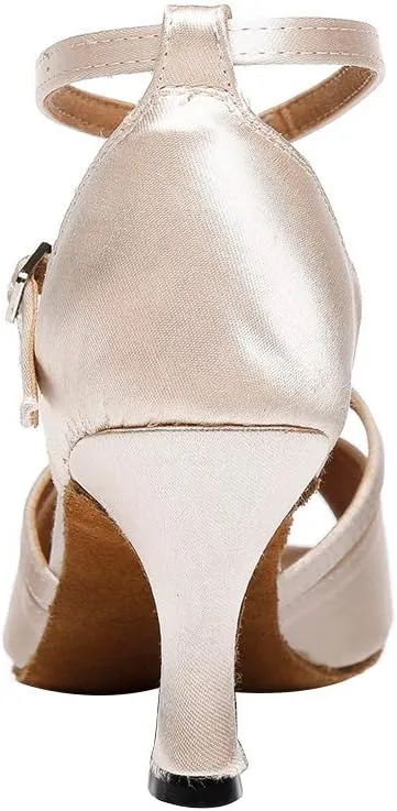 Women Latin Dance Shoes Ballroom Party Salsa Dance Practice Performance Shoes High Heel 805