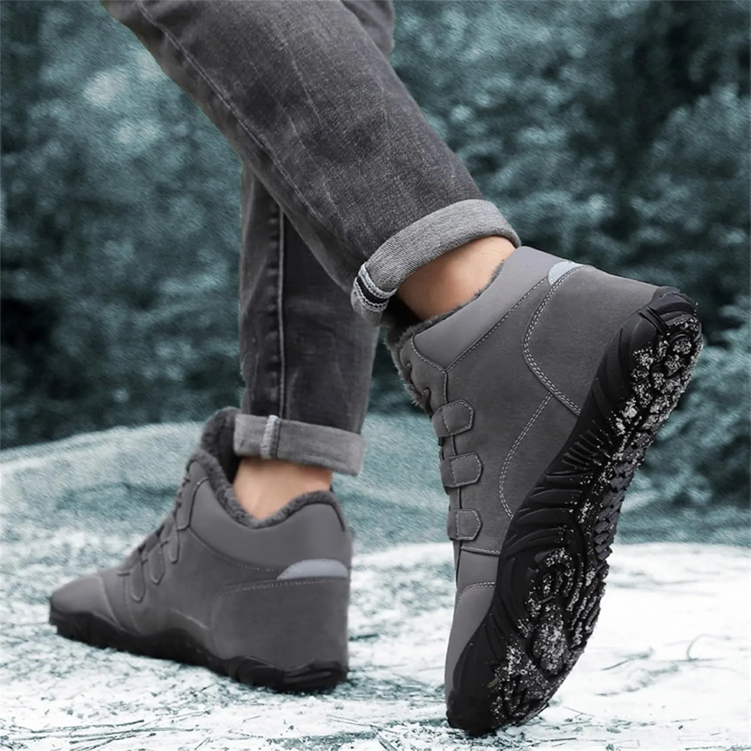 Women Winter Boots Wide Calf White and Black Winter Boots for Women Snow Boots Women Slip On Winter Boots for Women Womens Winter Booties Prime of Day Deals