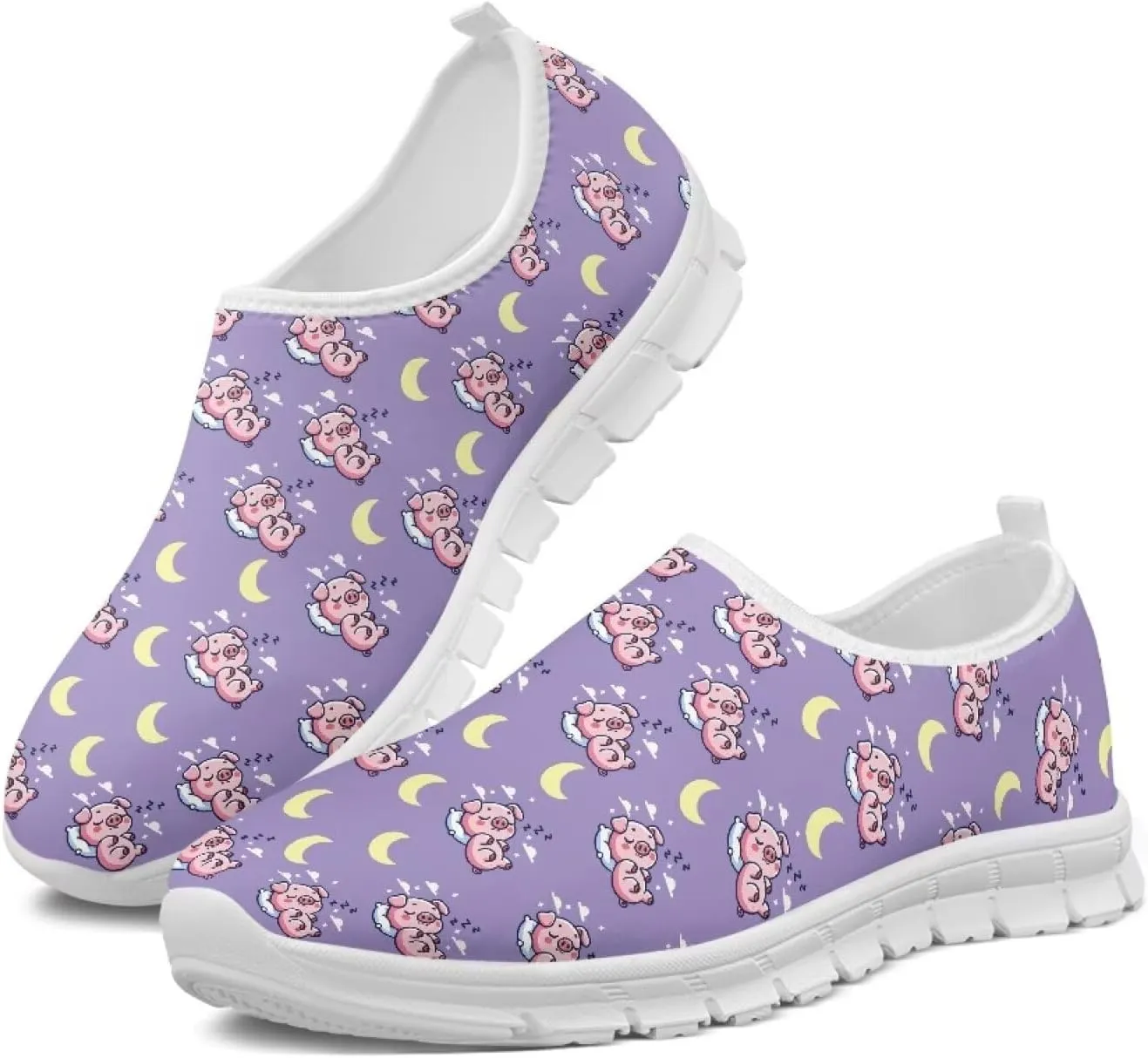 Women's Animals Sneaker Casual Breathable Mesh Anti-Skid Low-Top Outdoor Shoes Soft Slip On Holiday Travel Sneaker for Ladies US 5.5-11.5