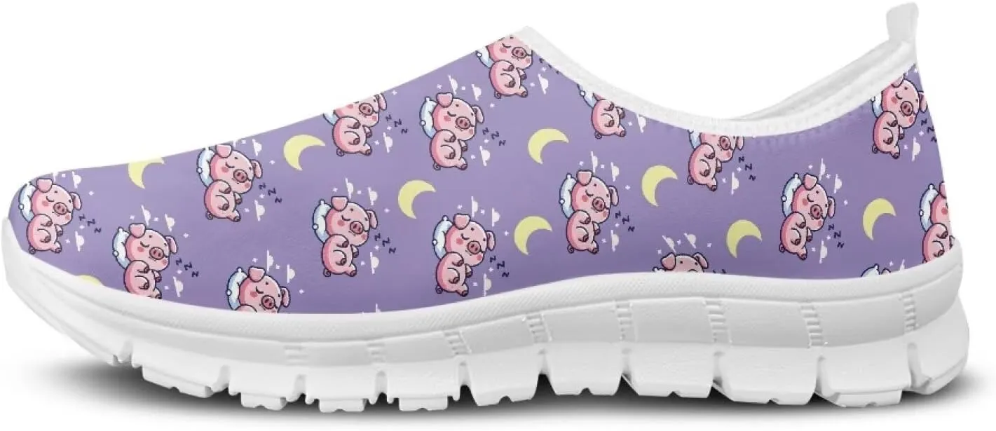 Women's Animals Sneaker Casual Breathable Mesh Anti-Skid Low-Top Outdoor Shoes Soft Slip On Holiday Travel Sneaker for Ladies US 5.5-11.5