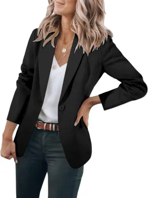 Womens Blazer Business Casual Dressy Long Sleeve Jackets Open Front Work Office Dressy Suit Jackets Summer Cardigan