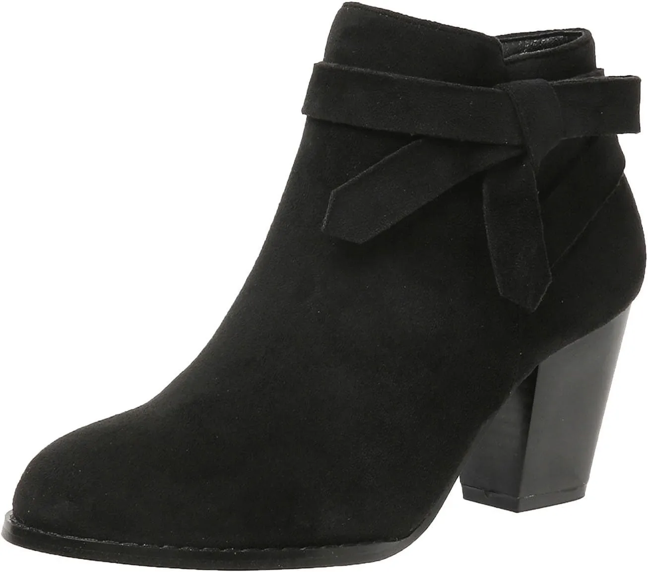 Womens Boots Ankle Heels Winter and Fall Boots for Women 2024 Trendy Pointed Toe Chunky Heel Boots Pull On Booties