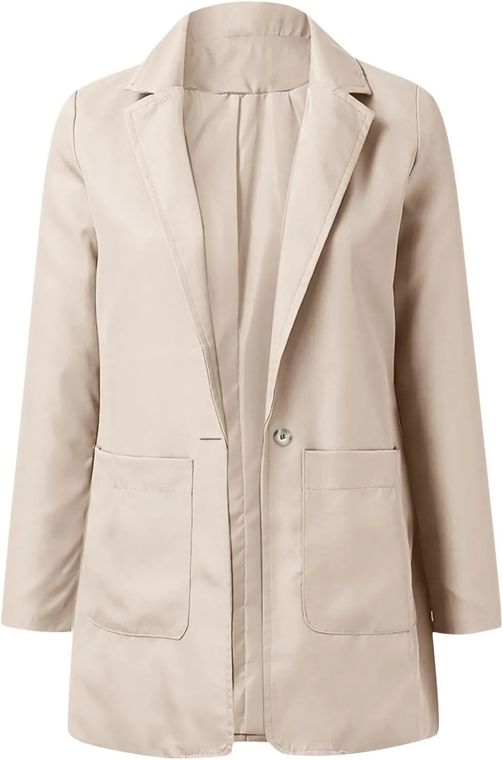 Womens Casual Blazer Button Lightweight Lapel Open Front Cardigan Blazers Business Office Work Jackets Fall Outfits