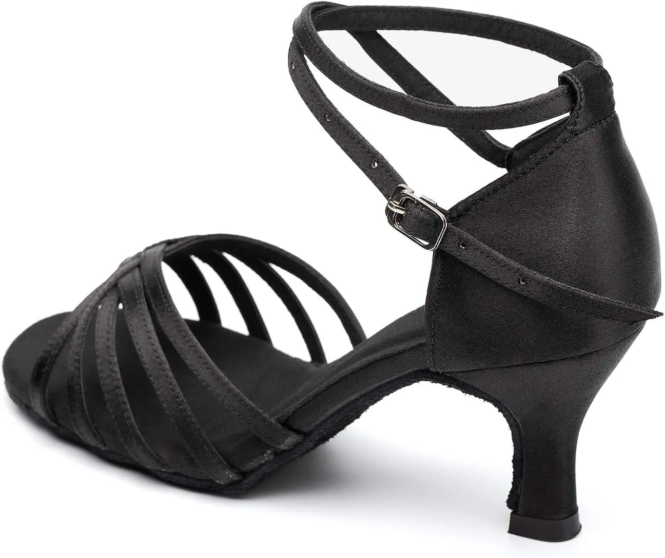 Women's Dance Shoes Latin Salsa Bachata Tango Practice Ballroom Dancing Shoes Wedding Performance Dress Shoes with Soft Suede Sole 2.76'' Heel