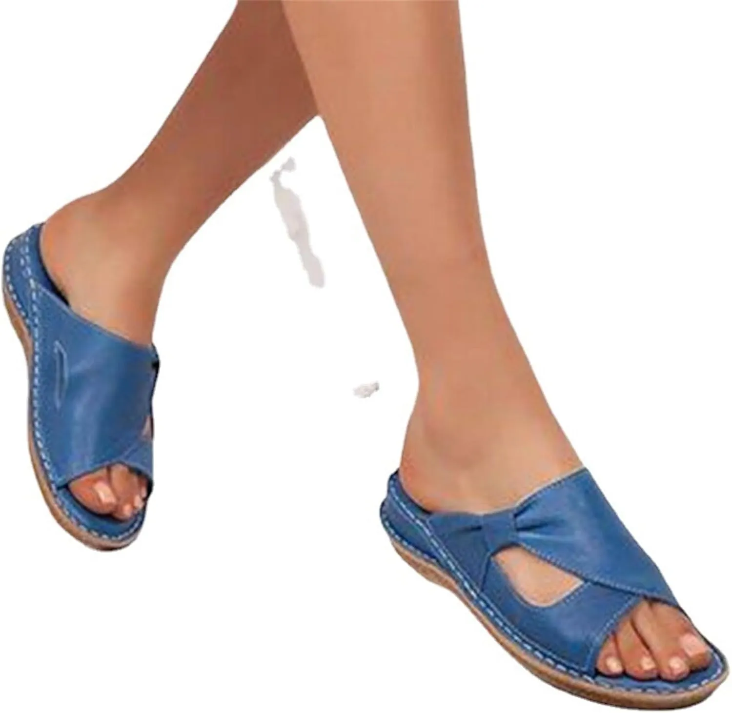 Womens Dress Sandals Low Heel Arch Support Wide Width Orthopedic Orthotic Comfortable Comfort Wedges Slippers Peep Toe Non-Slip Slingback Lightweight Beach Walking Sandal