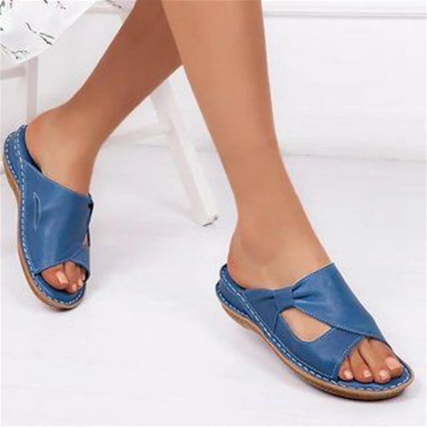 Womens Dress Sandals Low Heel Arch Support Wide Width Orthopedic Orthotic Comfortable Comfort Wedges Slippers Peep Toe Non-Slip Slingback Lightweight Beach Walking Sandal