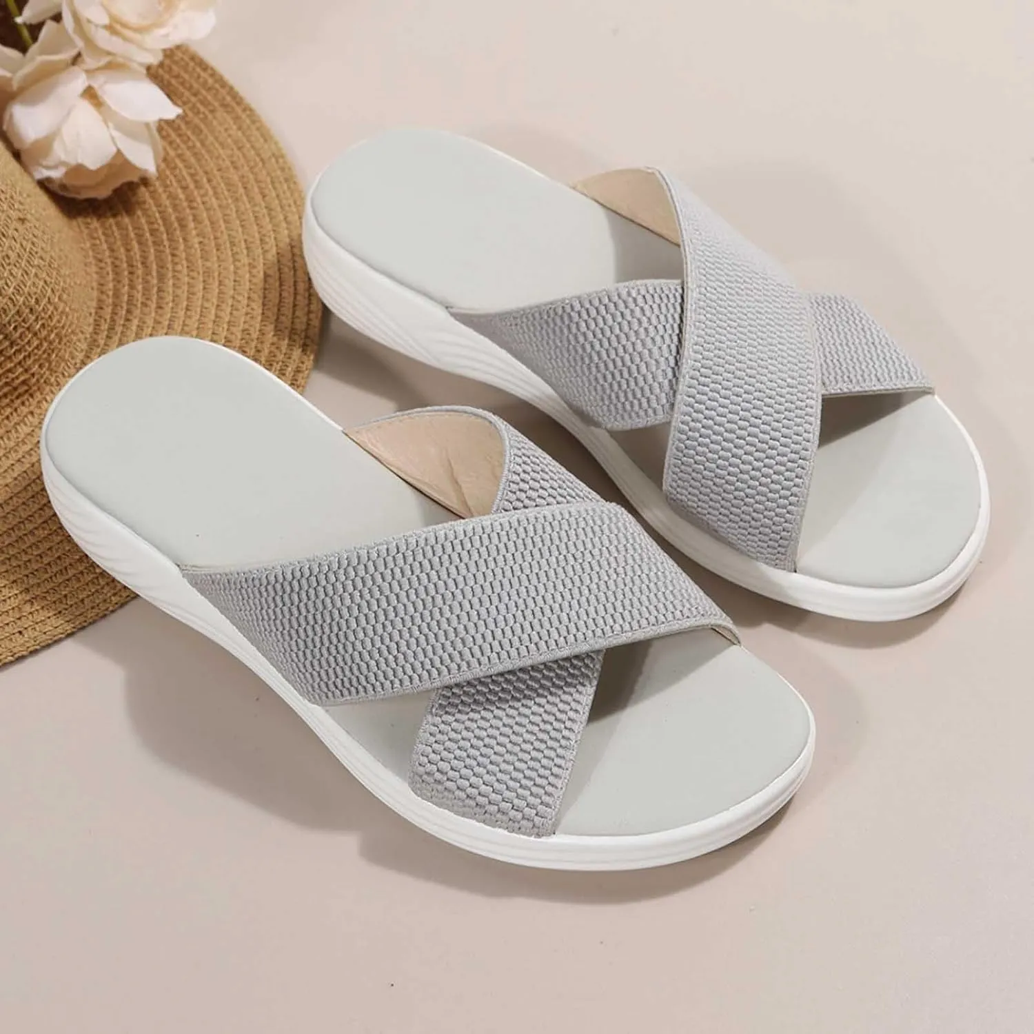 Women's Fashion Platform Sandals Women's Casual Summer Wedge Heels Shoes Orthopedic Sandals with Arch Support