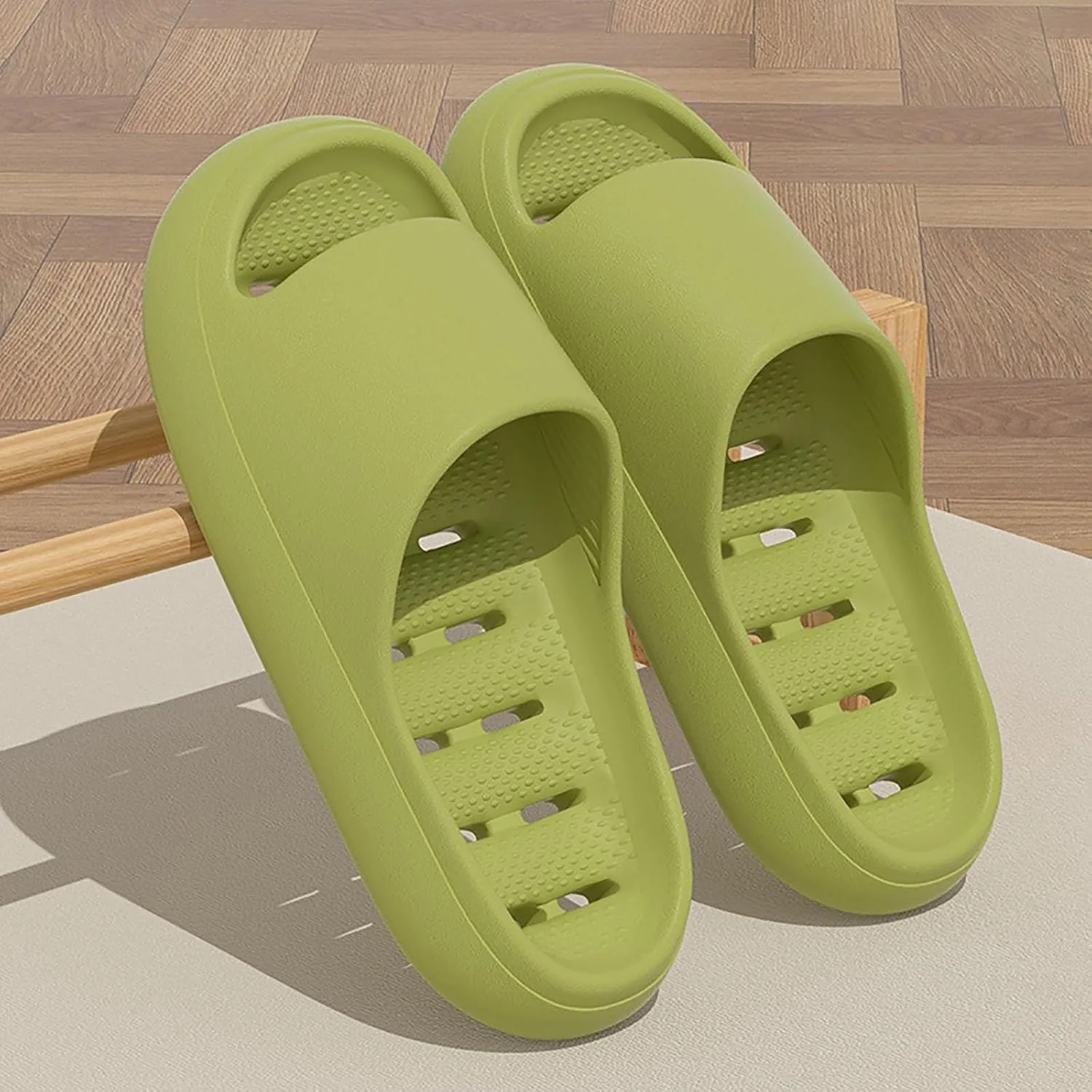 Womens Fluff Yeah Slide Slipper Summer Shower Shoes for Women and Men Massage Pool Slides Soft Cushioned Slip Slides