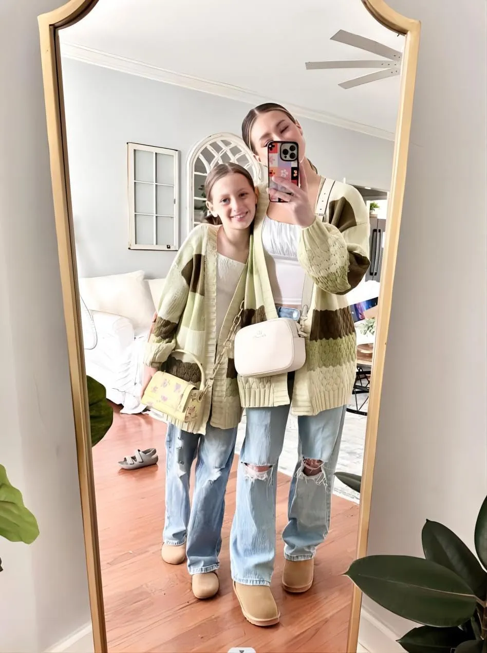 Womens Long Sleeve Color Block Cardigan Striped Open Front Chunky Knit Slouchy Sweaters Outwear Coats