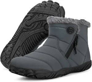 Womens Mens Barefoot Boots Shoes | Winter Snow Boots | Warm Ankle Booties | Zero Drop Sole | Wide Toe Box |