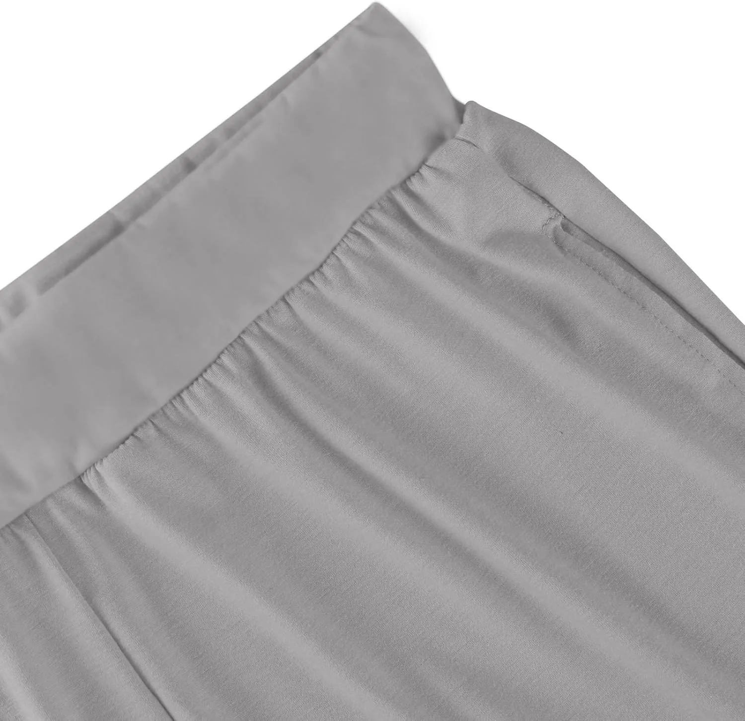 Women's Pants Wide Leg Long High Waisted Lounge Pants Stretchy Pleated Pull On Vacation Trousers with Pockets