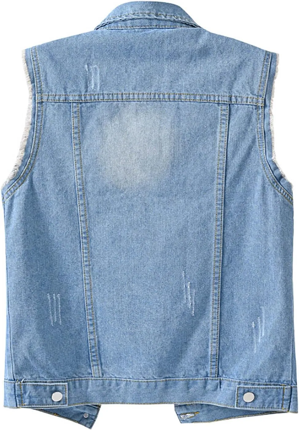 Womens Plain Vest Coat Sleeveless Denim Jacket 2025 Fall Fashion Outerwear Tops Casual Sexy Waistcoat Plus Size Coats