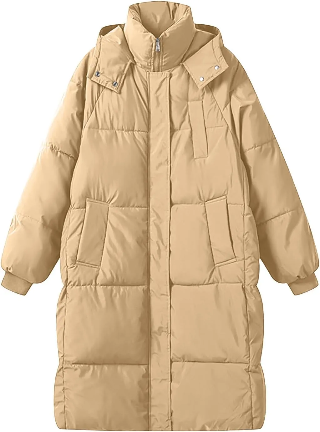 Women's Plus Size Puffer Jackets Winter Warm Long Thicken Parka Jacket Oversized Snow Quilted Outerwear Trench Coats