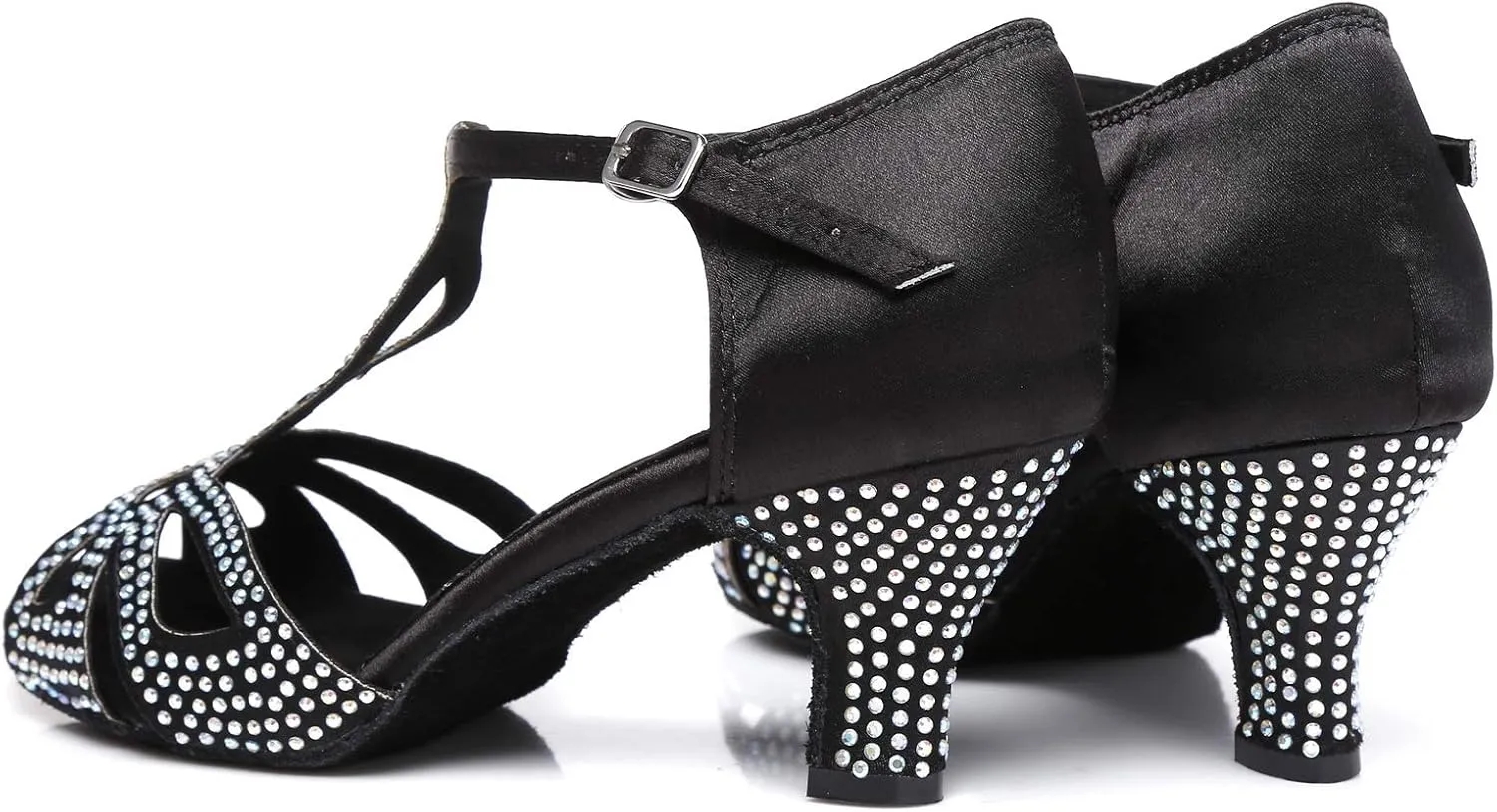 Women's Rhinestone Ballroom Dance Shoes Latin Salsa Performance Wedding Party 1920s Dance Shoes