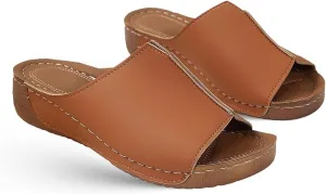 Women's Sandals Comfortable Cute Orthopedic Slippers Anti-Slip Walking Dressy Summer Orthotic Flip Flops with Arch Support