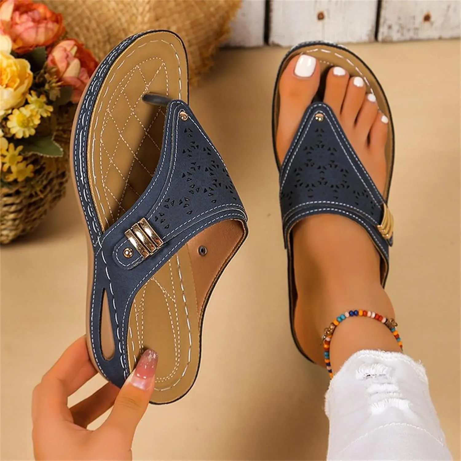 Womens Sandals Comfortable Dressy Arch Support Orthopedic Thong Flip Flops Summer Orthotic Slippers Beach Shoes 2025