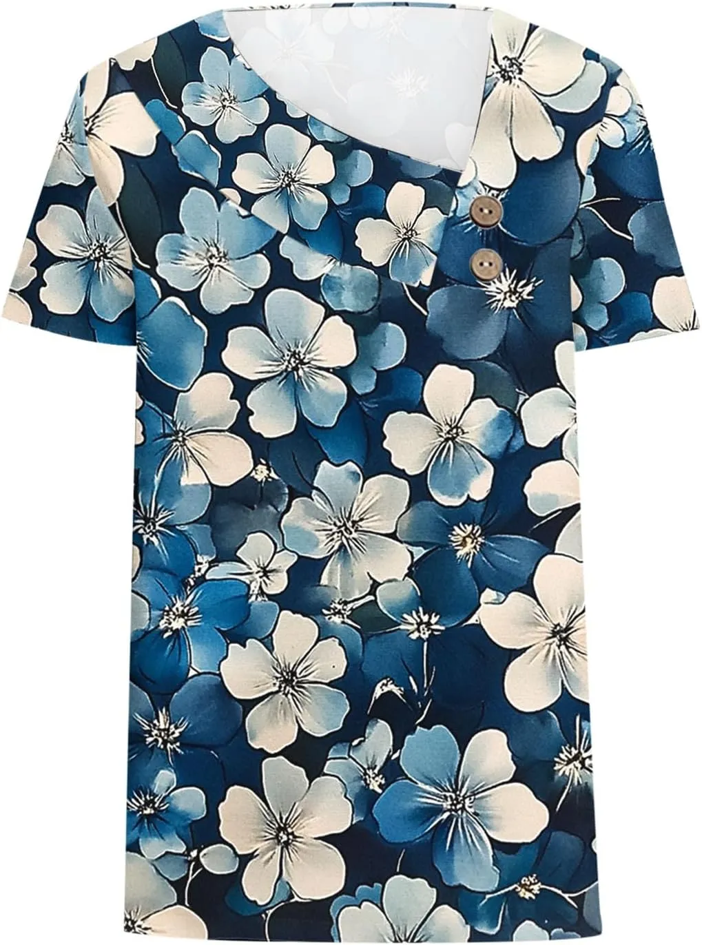 Women's Short Sleeve Casual Trendy Tshirt Boho Floral Graphic Print Tops Blouse Loose Fit Summer Tee Shirts