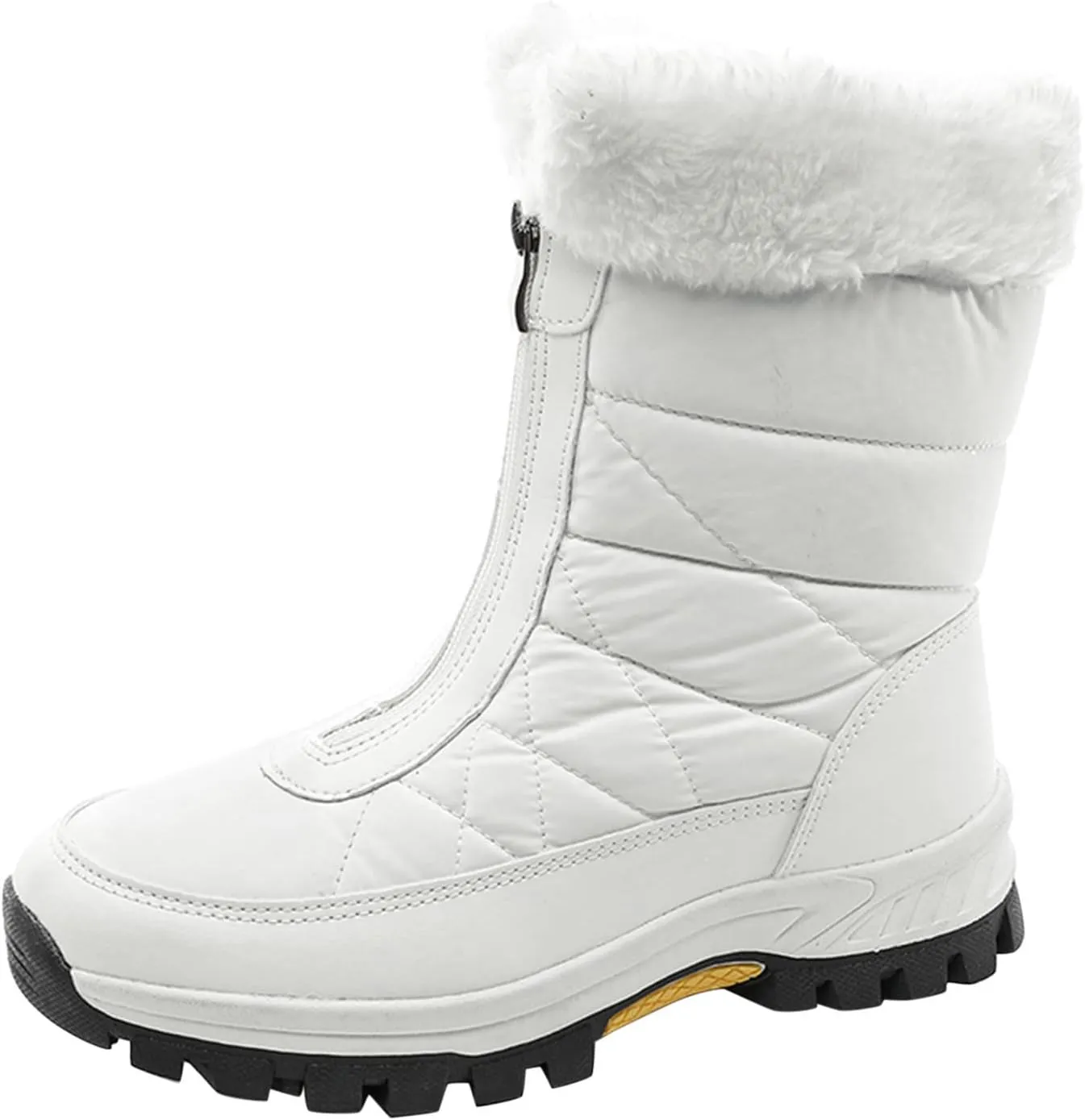 Women's Snow Boots Size 9 Womens Waterproof Winter Boots Ankle Zip Boots Winter Fur Tall Snow Boots Waterproof Insulated Botas Calientes Para Mujer De Invierno