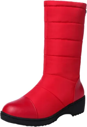 Women's Snow Boots Waterproof Size 11 Winter Ankle Dress Boots for Women Waterproof Snow Womens Winter Booties Waterproof Snow Boots with Built In Ice Grips for Women Botas Para El Frio Para Damas
