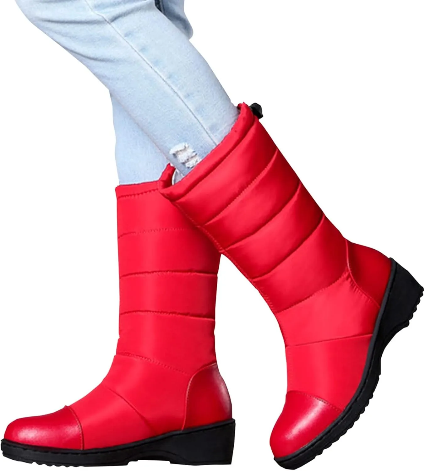 Women's Snow Boots Waterproof Size 11 Winter Ankle Dress Boots for Women Waterproof Snow Womens Winter Booties Waterproof Snow Boots with Built In Ice Grips for Women Botas Para El Frio Para Damas