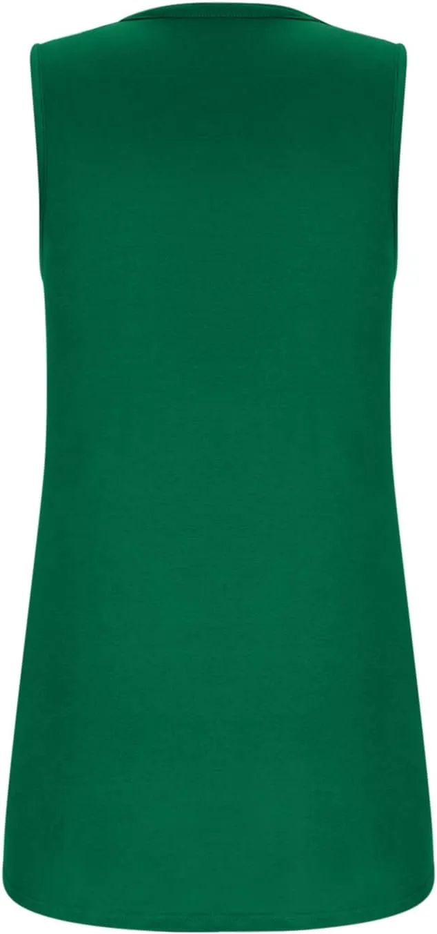 Womens Summer Casual Tank Tops Sleeveless Comfy Tees Shirts Fashion Square Neck Pleated Flowy Tunic Blouses