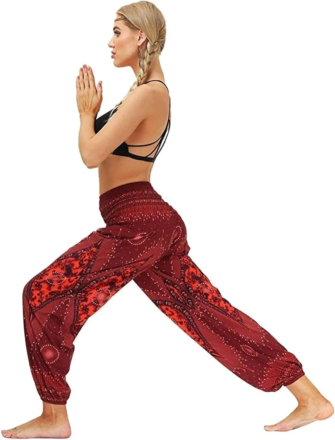 Women's Summer Pants Long Harem Pants, Bohemian Beach Casual Pants Loose Fit Jogging Pants Soft Women's Pants