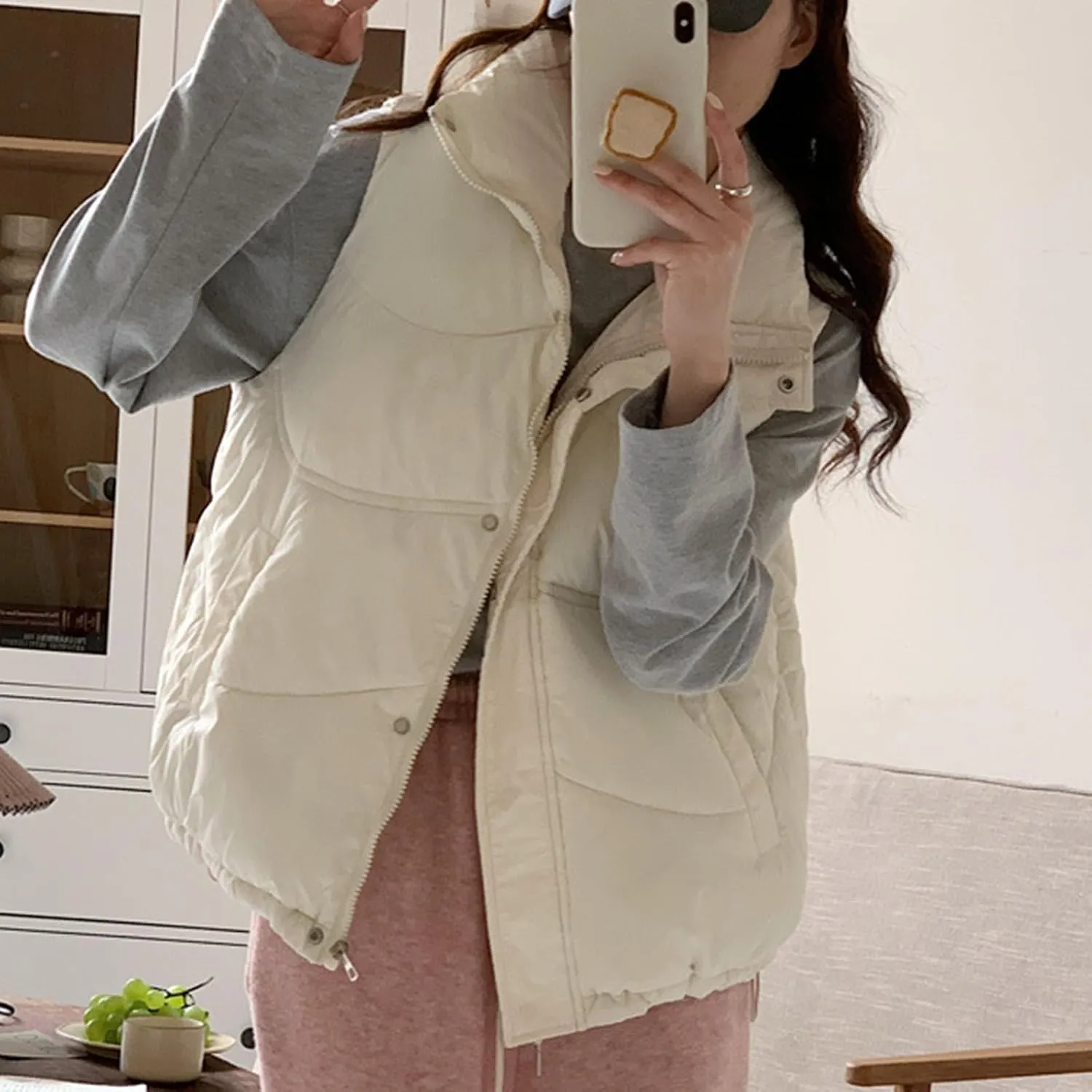 Womens Tank Lightweight Warm Puffer Vests Comfortable Down Outerwear Cotton Coat Fleece Wool Lined Winter 2023 Trendy