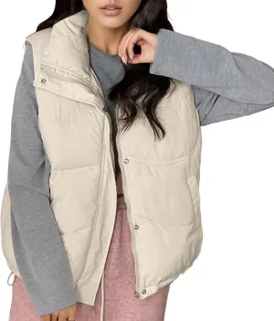 Womens Tank Lightweight Warm Puffer Vests Comfortable Down Outerwear Cotton Coat Fleece Wool Lined Winter 2023 Trendy