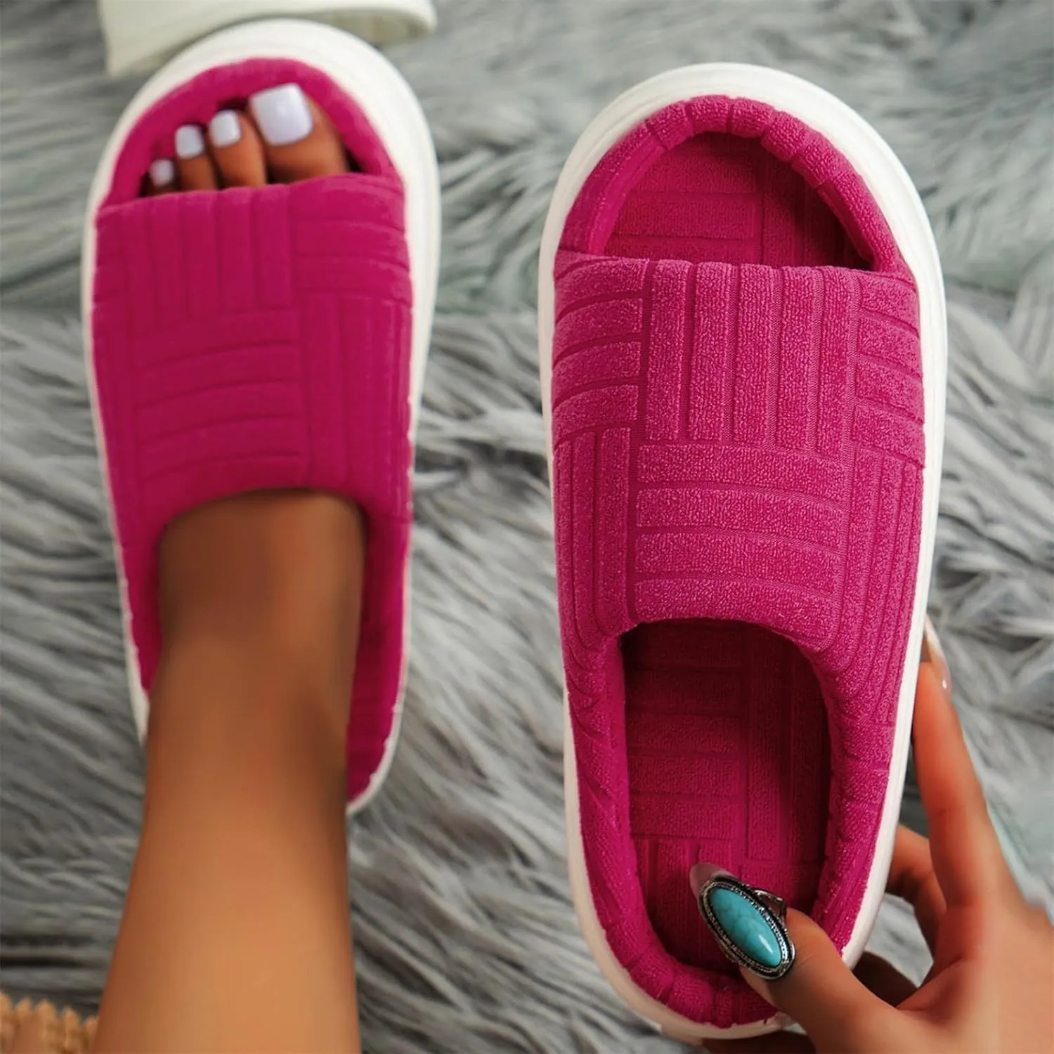 Womens Warm Cotton Knit Memory Foam Slippers House Slippers Men's Winter House Slippers Orthotic House Shoes Nightmare Before Christmas Slippers for Women Tabletop Christmas Tree Gifts for Men 2023