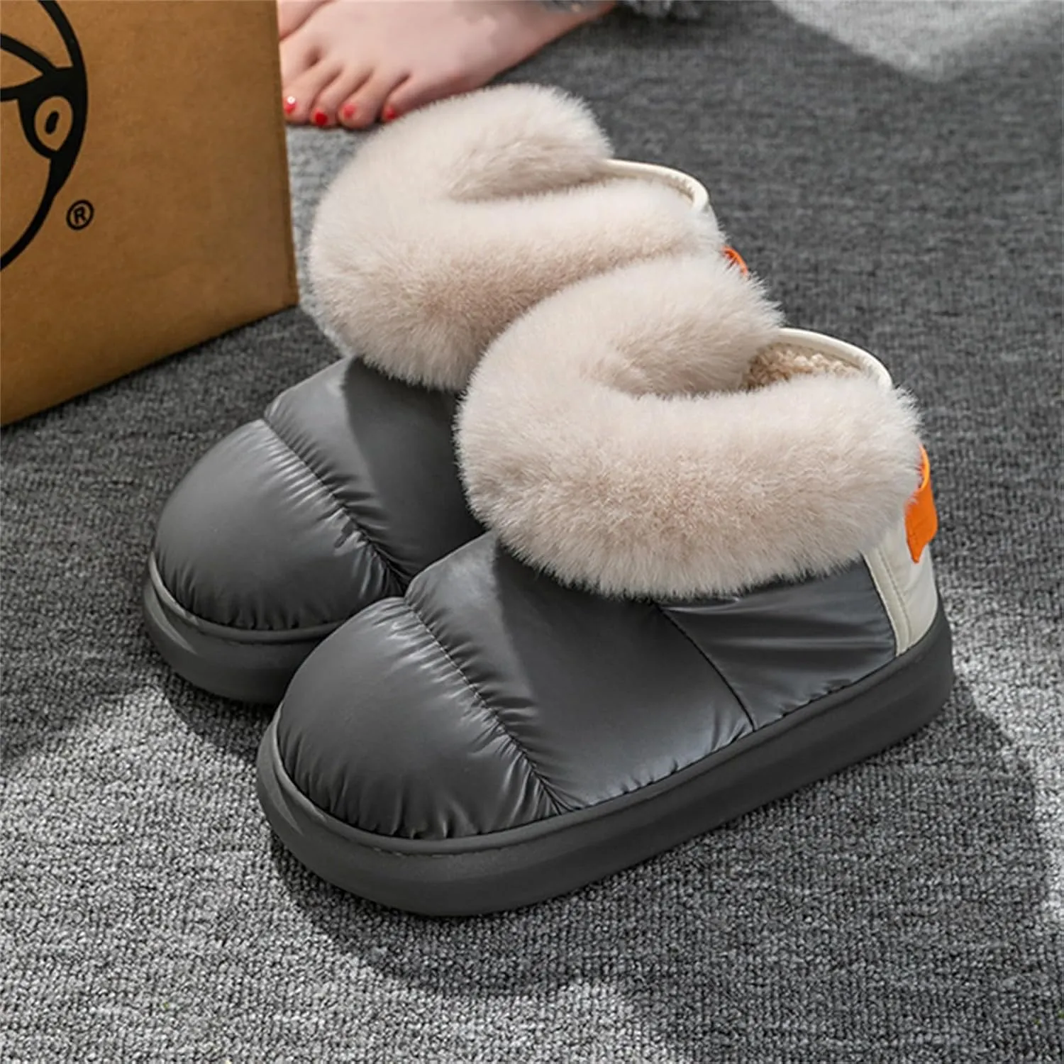 Women's Winter Boots Fuzzy Snow Boots for Women Mini Short Platform Boots Winter Warm Snow Boots Ankle Booties