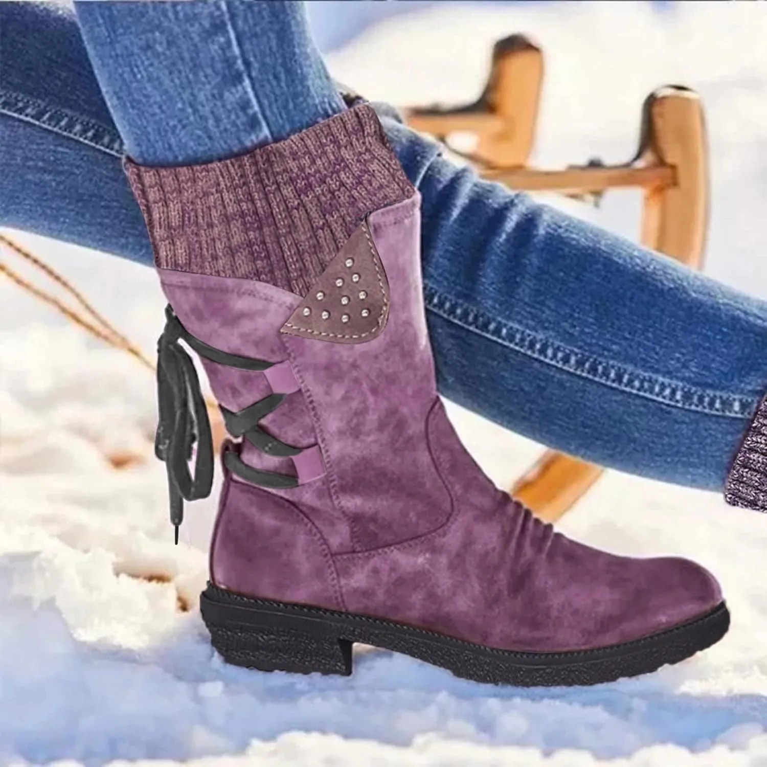 Womens Winter Snow Boots Size 11 Womens Winter Snow Boots Wide Cute Fur Winter Boots for Women Snow Boots Waterproof for Women Botas De Mujer Para La Nieve Antideslizantes