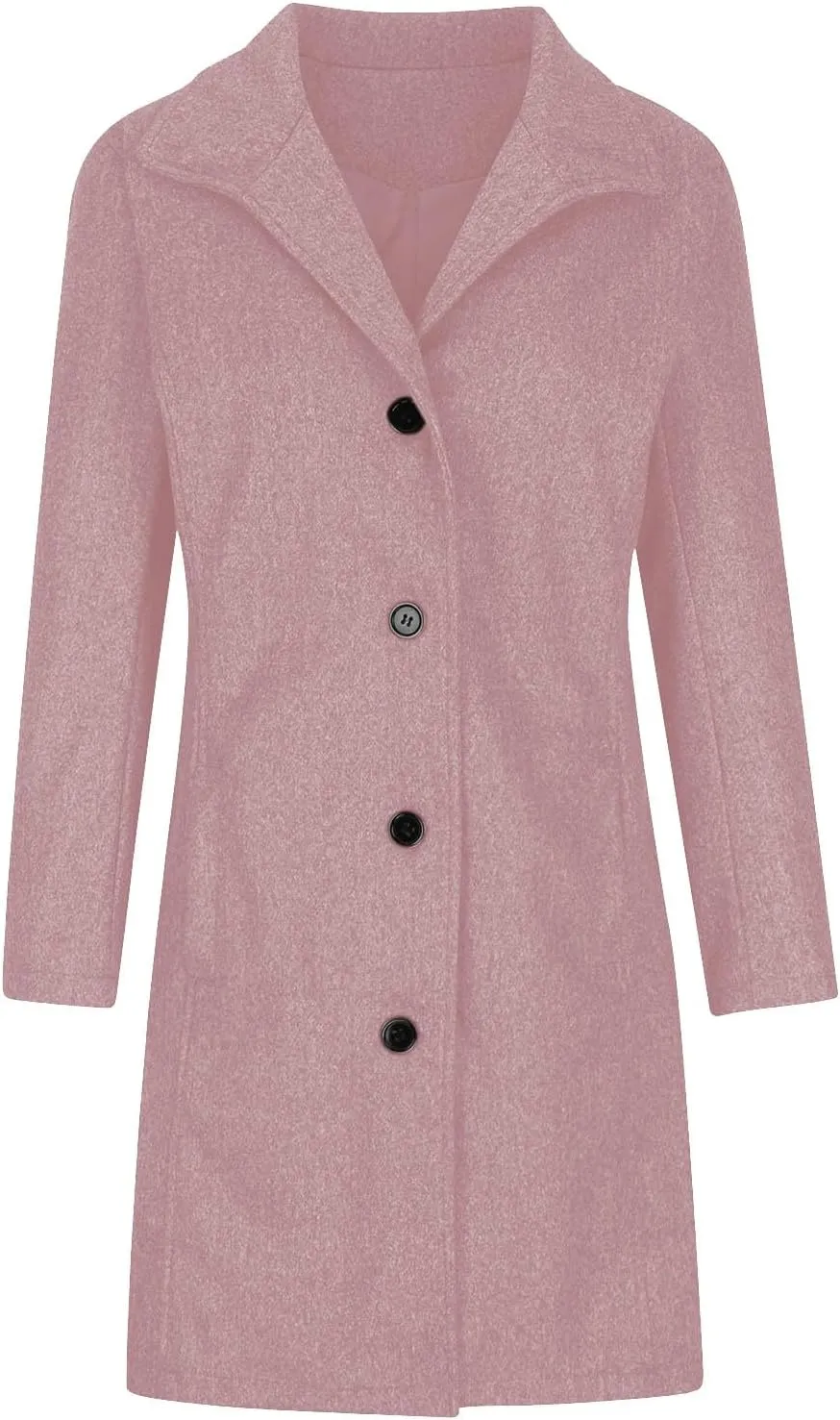 Women's Winter Wool Mid-Long Coat Lapel Single-Breasted Trench Coat Outwear Ladies Elegant Thicken Jacket Overcoats